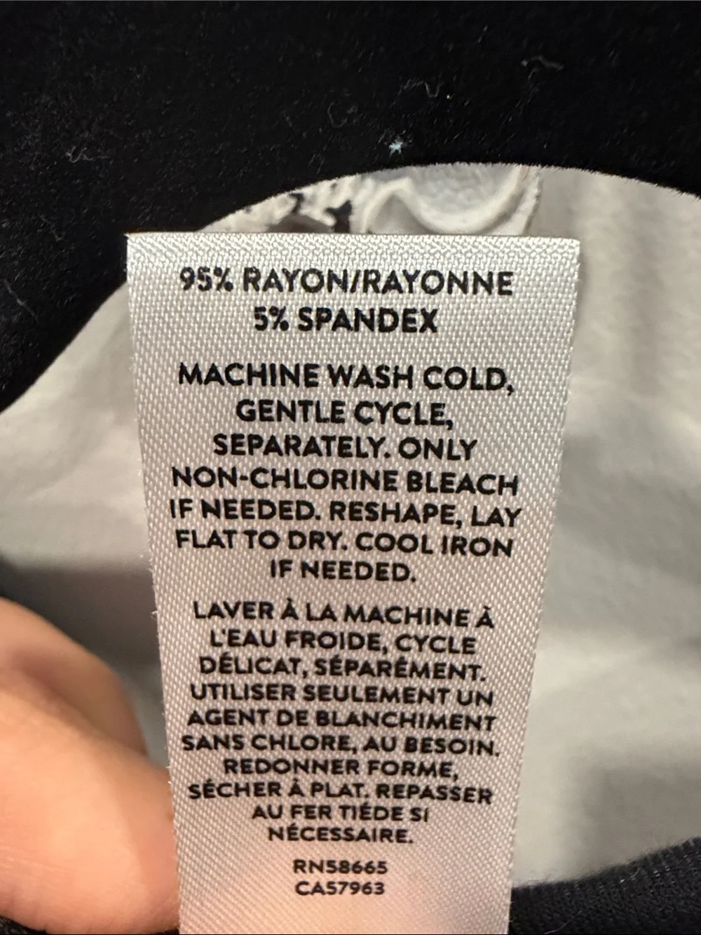 Nordstrom Black Long Sleeve Twist-Front Tee